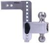 adjustable ball mount drop - 8 inch rise 9 180 hitch 2-ball w/ stainless balls 2-1/2 18.5k