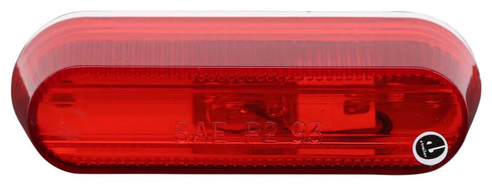 Peterson Thin Line Clearance or Side Marker Trailer Light - Incandescent - Oval - Red Lens Surface Mount M136R
