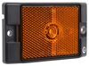 Peterson LED Clearance or Side Marker Trailer Light w/ Reflector - 1 Diode - Rectangle - Amber Lens Amber M215A