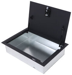 Locking Floor Mounted Storage Box for Enclosed Trailers - 19" x 29" x 7-1/4" - M387FR