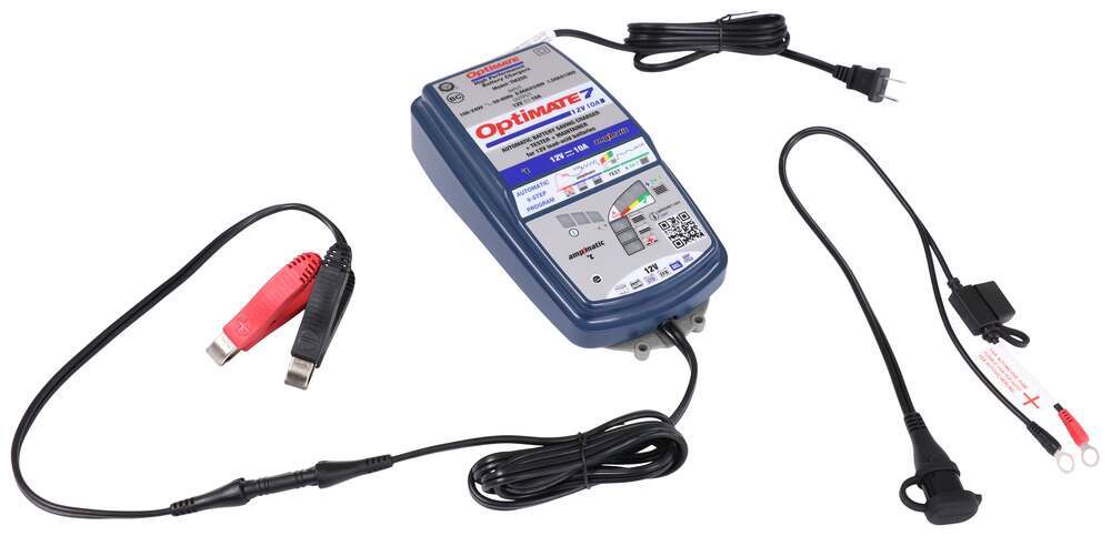 OptiMate 7 Smart Battery Charger w/ Temperature Compensation - AC to DC - 12V - 10 Amp OptiMate Battery Charger MA24JR