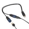 battery charger y-cable y-splitter cable - usb to twin 4.2 amps 12 inch long