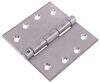 butt hinge countersink full range of motion w/ non-removable pin - 8 hole 4 inch long x wide stainless steel