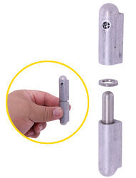 Weld-On Hinge with Stainless Steel Bushing and Pin - Aluminum - 3-3/16" Long - 5/16" Pin - MA36ZR