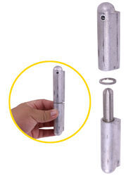 Weld-On Hinge with Stainless Steel Bushing and Pin - Aluminum - 5-15/16" Long - 1/2" Pin - MA46ZR