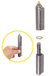 Weld-On Hinge w/ Brass Bushing and Grease Zerk - Steel - 5-15/16" Long - 1/2" Pin Diameter
