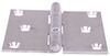 butt hinge 3 inch wide w/ non-removable pin - 6 hole x 3/16 stainless steel