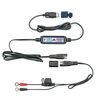 battery charger powersport m6 to sae usb with monitor kit - 15 amp fuse 3.3 amps 80 inch long