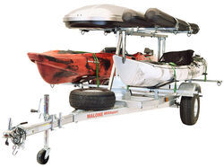 Malone 2 Tier LowBed MegaSport Trailer w/V-Style Carriers - Cargo Box - Fishing Rod Tubes - 1k lbs - MAL82FR