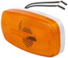clearance lights non-submersible trailer or side marker light w/ reflex reflector - rectangle amber lens white base
