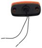 clearance lights non-submersible trailer or side marker light w/ reflex reflector - rectangle amber lens black base