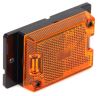 clearance lights rear side marker or trailer light w/ reflex reflector - rectangle amber lens