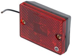 Square Trailer Clearance, Side Marker Light with Reflector - Red - MC36RB