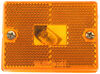 non-submersible lights 2-7/8l x 2-1/8w inch square trailer clearance and side marker light with reflex reflector - amber