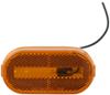 non-submersible lights 4l x 2-1/16w inch optronics trailer clearance or side marker light w/ reflector - incandescent oval amber lens