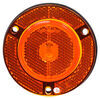 clearance lights 2 inch diameter trailer or side marker light w reflector - submersible round amber lens flange