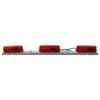 clearance lights non-submersible 3-light truck and trailer identification light bar with white base - red