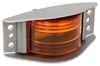 clearance lights 4-1/2l x 2w inch armored and side marker trailer light - incandescent steel housing amber lens