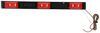 clearance lights 16l x 1-1/2w inch identification light bar for trucks and trailers - weatherproof incandescent red lens