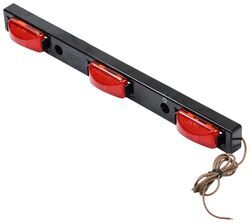 Identification Light Bar for Trucks and Trailers - Weatherproof - Incandescent - Red Lens - MC93RB