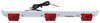 clearance lights rear identification light bar for trucks and trailers - incandescent white steel base red lens