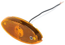 RVs Trailers GG Grand General 79996 6 inches Oval Side Amber LED Marker/Turn/Clearance Light w/Reflector for Trucks Utility Vehicles Amber/Clear Buses