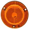 clearance lights 3-3/28 inch diameter led or side marker light w/ reflector and locking clip - submersible round amber