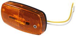 LED Clearance or Side Marker Trailer Light w/ Reflector - 1 Diode - Black Base - Amber Lens         