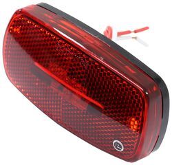 LED Clearance or Side Marker Trailer Light w/ Reflector - 1 Diode - Black Base - Red Lens           
