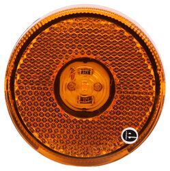 Optronics LED Clearance or Side Marker Trailer Light w/ Reflector - 1 Diode - Round - Amber Lens - MCL0040ABB