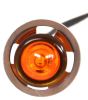 clearance lights rear side marker led and light w/ locking ring - submersible 1 diode round amber
