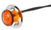 clearance lights 1 inch diameter led and side marker light w/ locking ring - submersible diode round amber