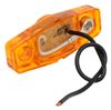 clearance lights rear side marker optronics mini led or light - submersible 3 diodes rectangle amber lens