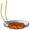 submersible lights 4-3/16l x 1-3/8w inch miro-flex led clearance or side marker light w/ chrome bezel - 3 diodes amber lens
