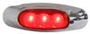 clearance lights 4-3/16l x 1-3/8w inch miro-flex led or side marker light w/ chrome bezel - submersible 3 diodes red lens