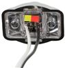 clearance lights submersible led reversible trailer fender light with chrome trim - amber/red driver or passenger