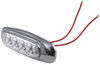 clearance lights submersible miro-flex led or side marker light w/ chrome bezel - 4 diodes clear lens