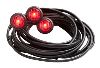 clearance lights submersible identification light kit for trailers over 80 inch wide - 3 leds red