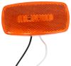 clearance lights non-submersible led trailer or side marker light w/ reflex reflector- 3 diodes - white base amber lens