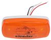 clearance lights non-submersible led and side marker light w/ turn reflector - 3 diodes white base amber lens
