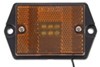 clearance lights submersible led and side marker trailer light w/ reflector - 6 diodes rectangle amber lens