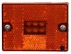 Optronics LED Clearance or Side Marker Light w/ Reflex Reflector - 6 Diodes - Square - Amber Lens