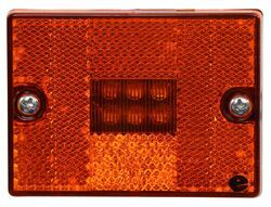 Optronics LED Clearance or Side Marker Light w/ Reflex Reflector - 6 Diodes - Square - Amber Lens - MCL36AB