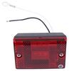 clearance lights rear side marker optronics led trailer or light w/ reflector - 6 diodes square red lens
