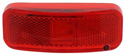 LED Clearance or Side Marker Light with Reflector - Submersible - 2 Diodes - Rectangle - Red Lens - MCL40RB