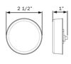 clearance lights rear side marker optronics led or light - submersible 3 diodes round amber lens