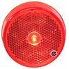 clearance lights 2-1/2 inch diameter optronics led or side marker light w/ reflex reflector - submersible 8 diodes red lens