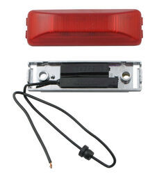 Optronics ThinLine Clearance or Side Marker Light w/ Chrome Bracket - Submersible - 3 Diodes - Red - MCL67RBCB