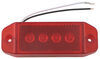 submersible lights 6l x 2w inch led clearance or side marker light w/ reflector - 4 diode rectangle red lens