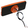 clearance lights 4-1/2l x 1-1/2w inch led trailer or side marker light w/ reflex reflector - submersible 3 diodes amber lens